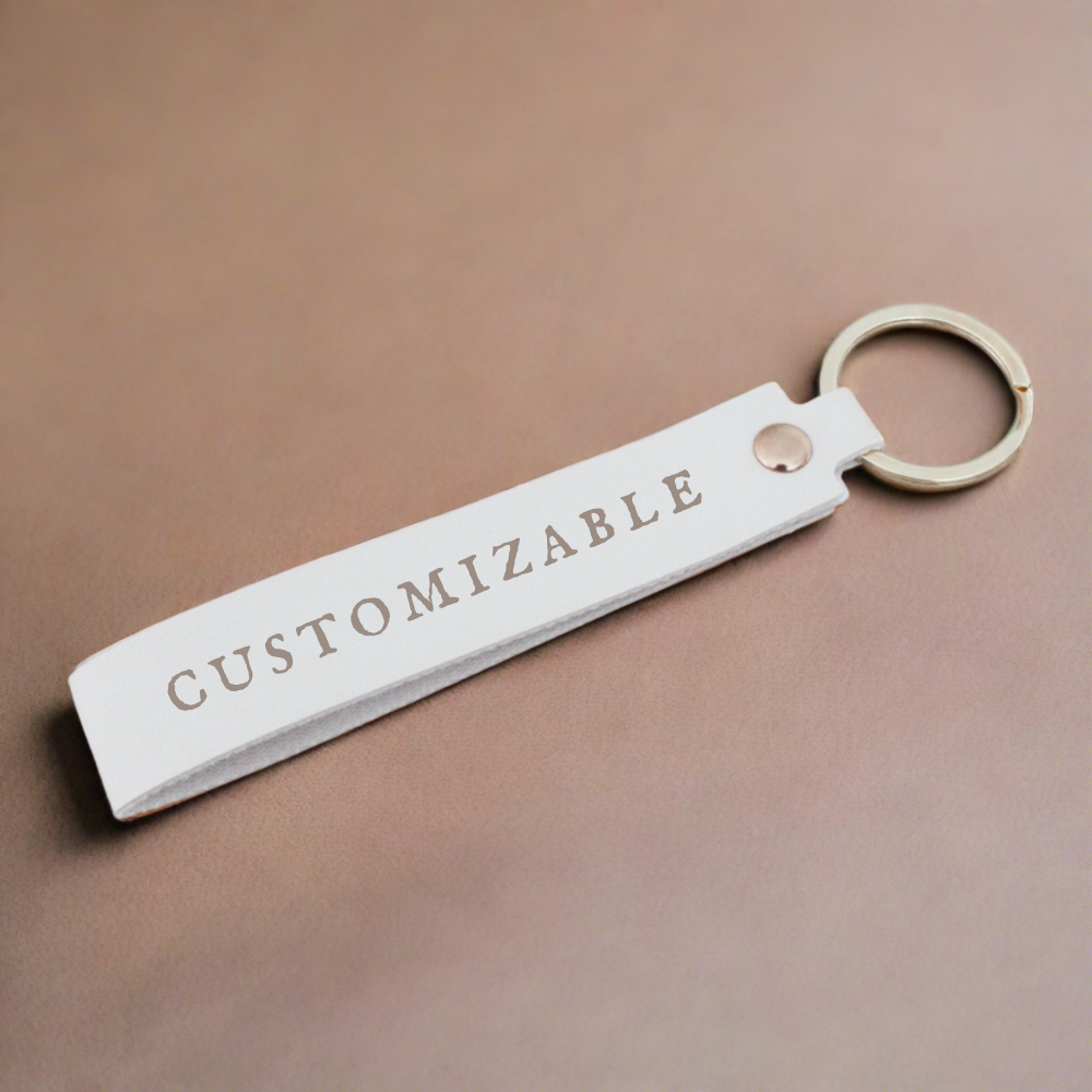 Custom Leather Wristlet Keychain