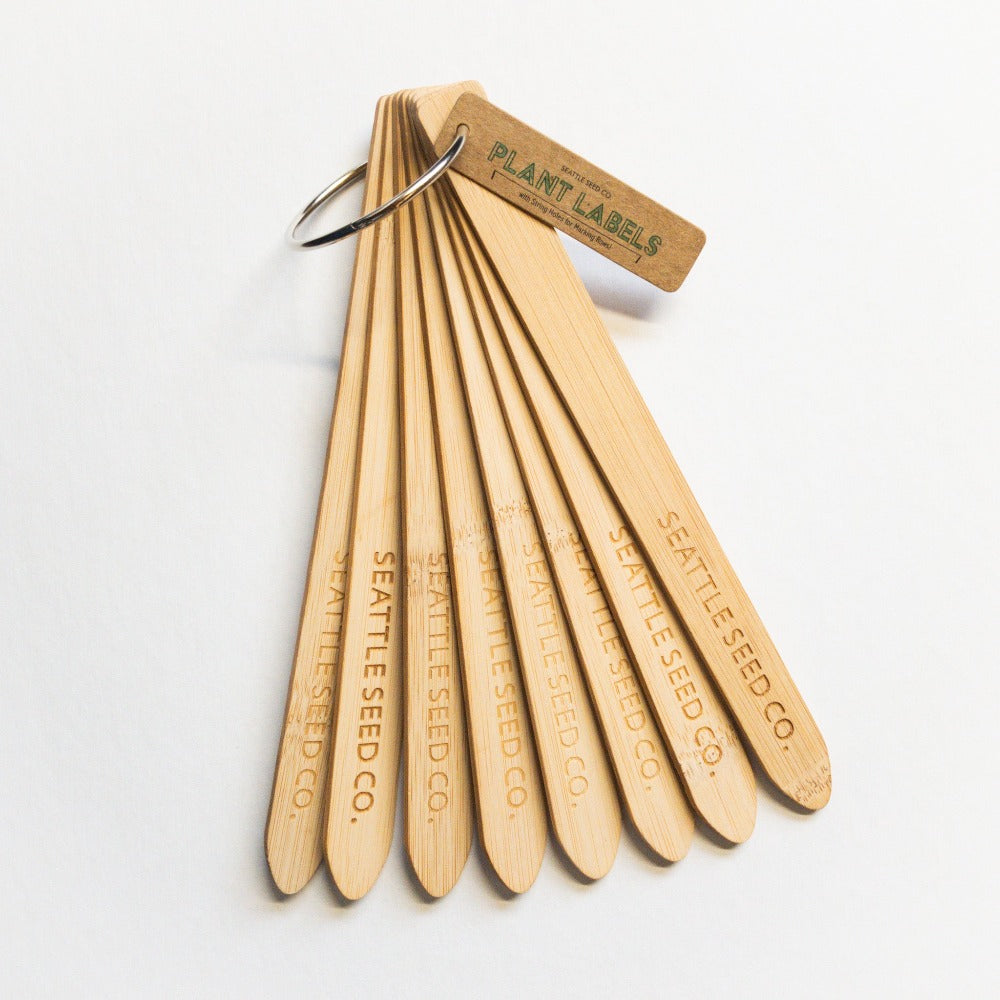Bamboo 8.5" Plant Labels from Seattle Seed Co.