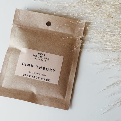 Pink theory clay face mask by bell mountain naturals