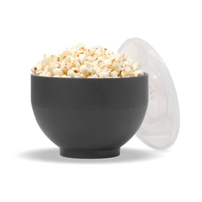 Charcoal Silicone Collapsible popcorn bowl from W&P