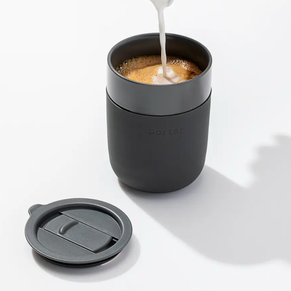 12oz W&P Charcoal To-Go Coffee Mug with Silicone Sleeve