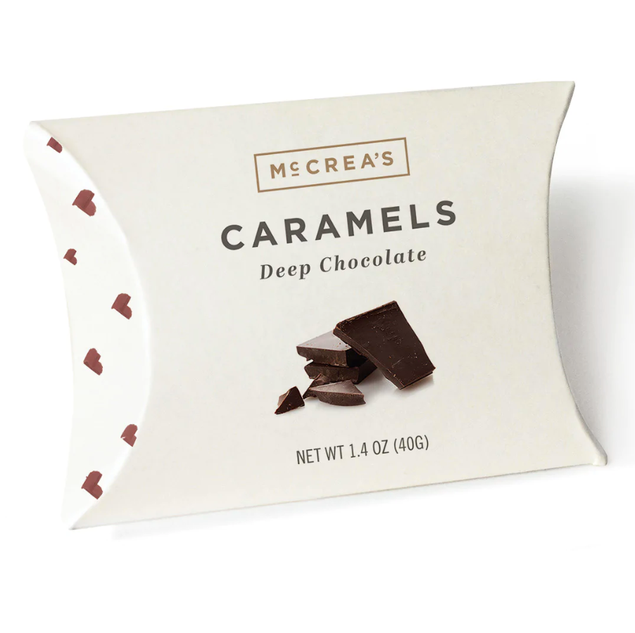 1.4oz of Dark Chocolate Caramels by McCrea's Candies